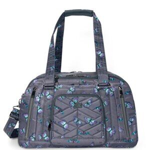Lug Propeller 2 Overnight Bag Butterfly Grey NWOT